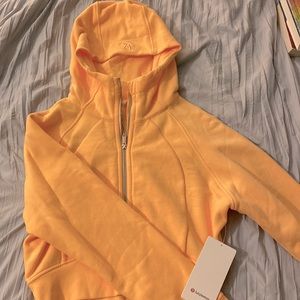 Lululemon Scuba Cropped Zip Hoodie - Light Orange